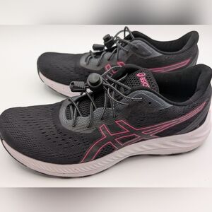 ASICS Women's Black and Pink Running Shoes